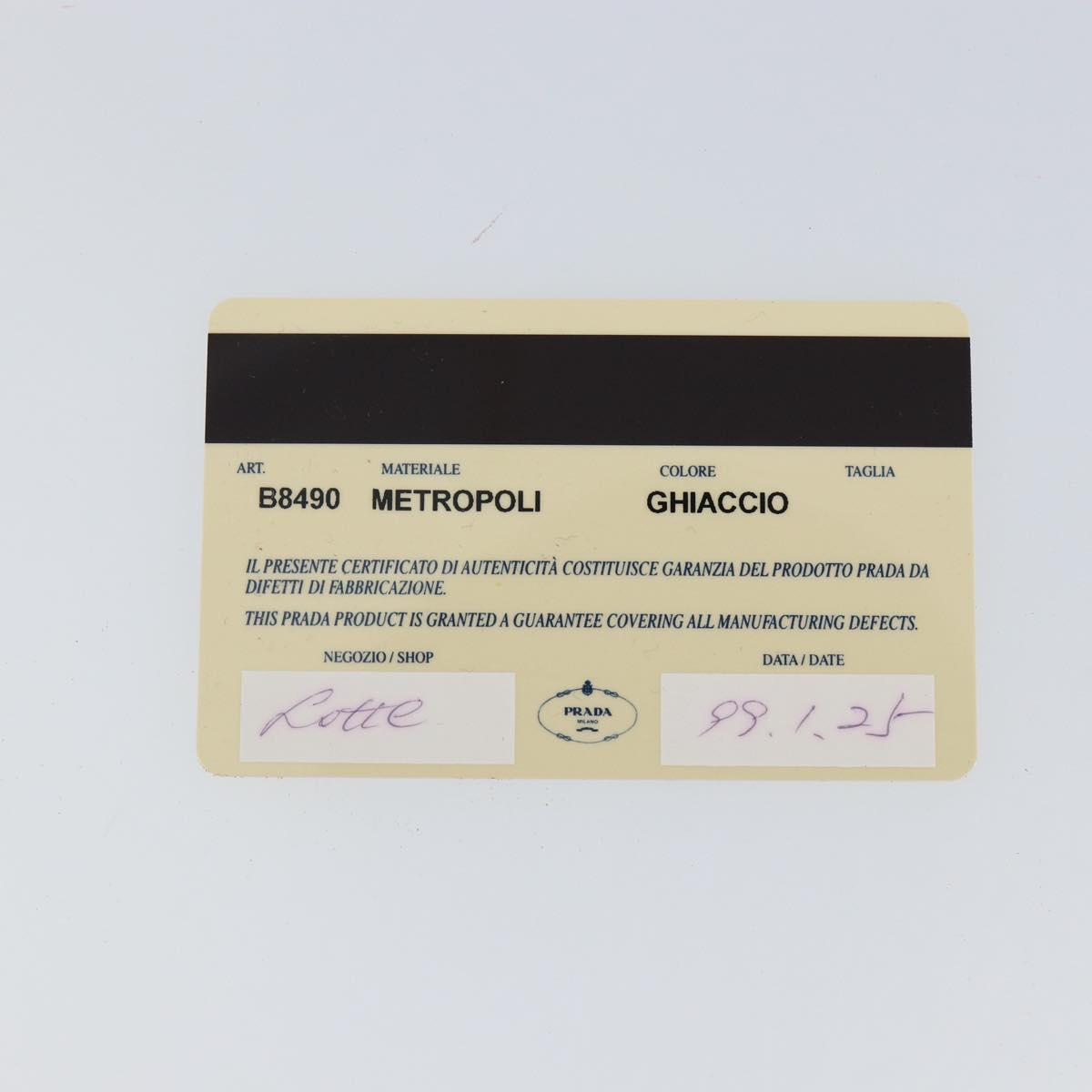 PRADA Tote Bag Nylon Khaki Silver Auth bs31017