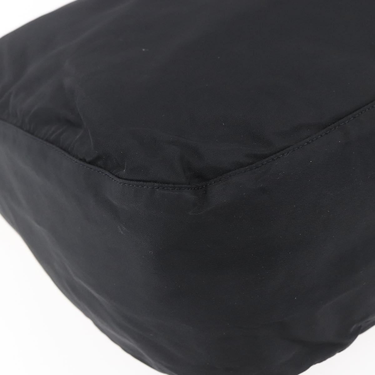 PRADA Shoulder Bag Nylon Black Silver Auth bs31018