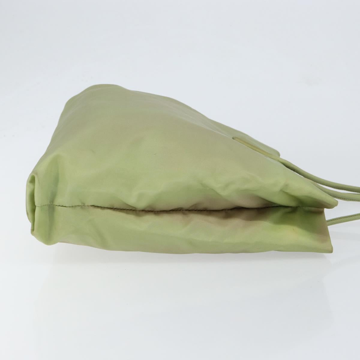 PRADA Tote Bag Nylon Khaki Silver Auth bs31019