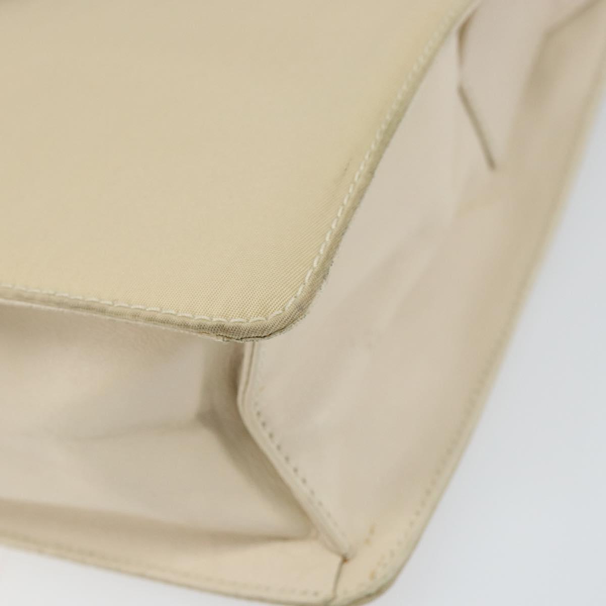 PRADA Shoulder Bag Nylon Leather Beige Auth bs31020