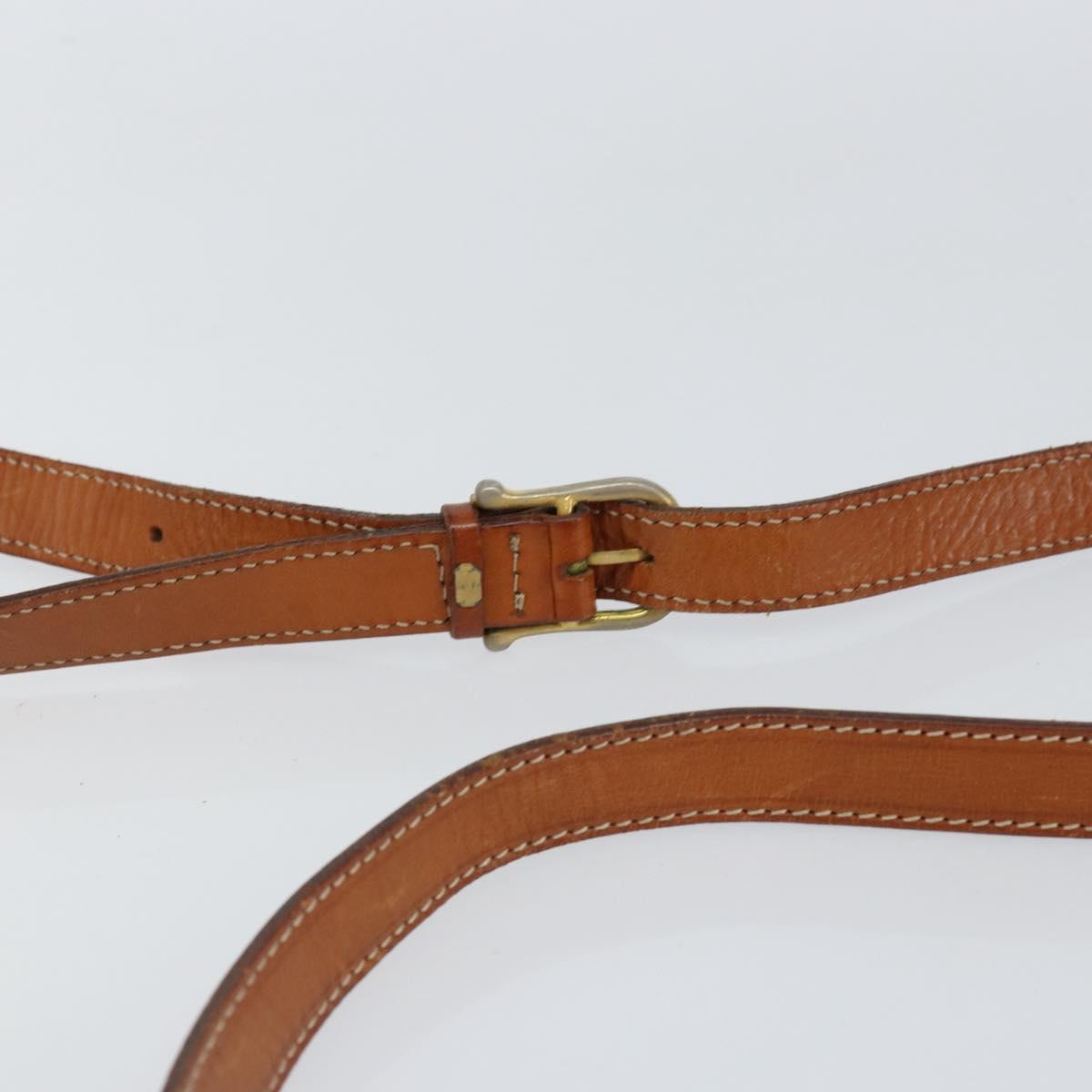 CELINE Macadam Canvas Shoulder Bag PVC Leather Brown Gold Auth bs31023