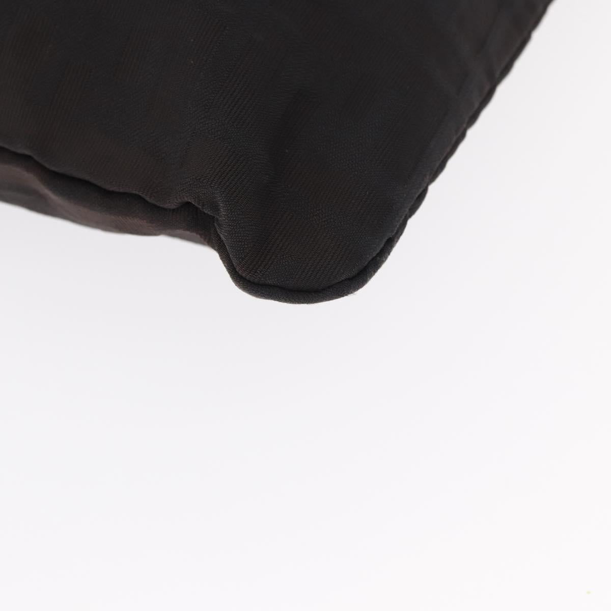 FENDI Zucca Canvas Tote Bag Black Brown Auth bs31042