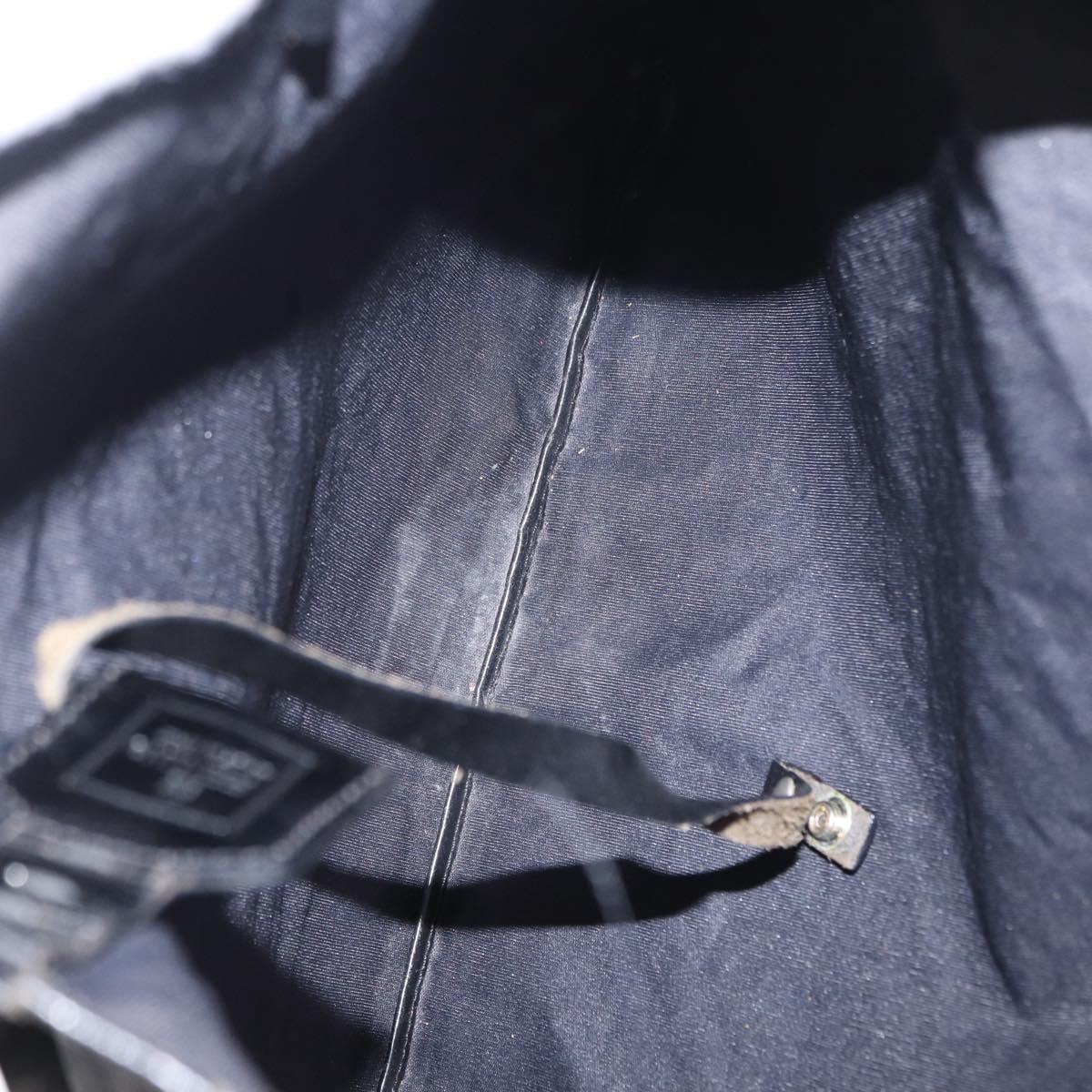 FENDI Zucca Canvas Tote Bag Black Brown Auth bs31042