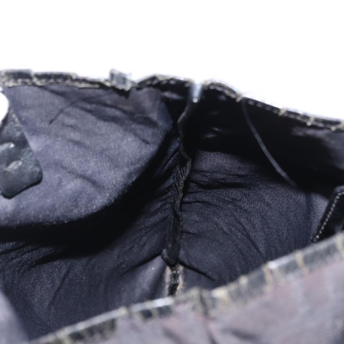 FENDI Zucca Canvas Tote Bag Black Brown Auth bs31042