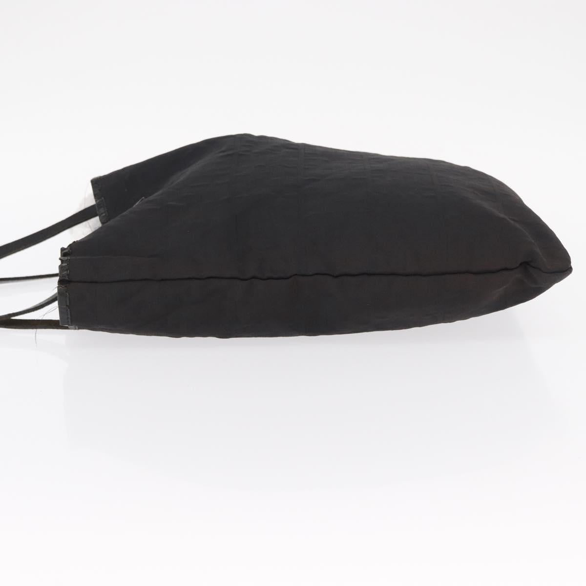 FENDI Zucca Canvas Tote Bag Black Brown Auth bs31042