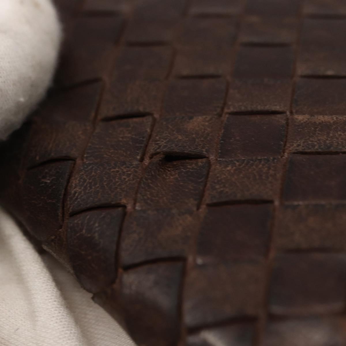 BOTTEGA VENETA INTRECCIATO Day Planner Cover Leather Brown Auth bs31043