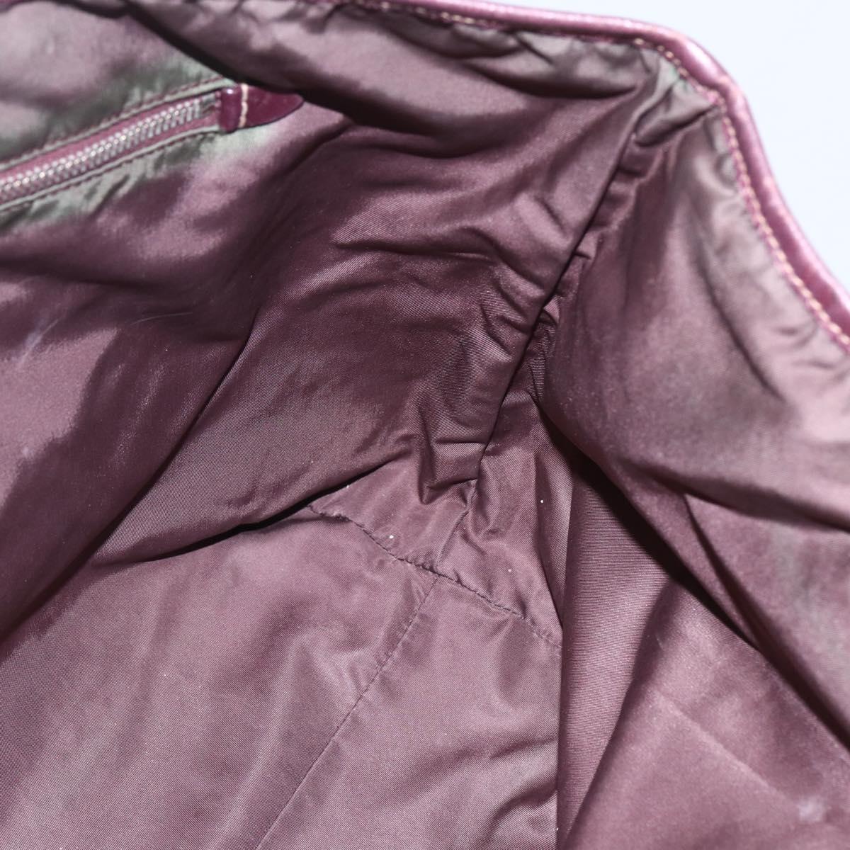 PRADA Tote Bag Nylon Pink Silver Auth bs31047