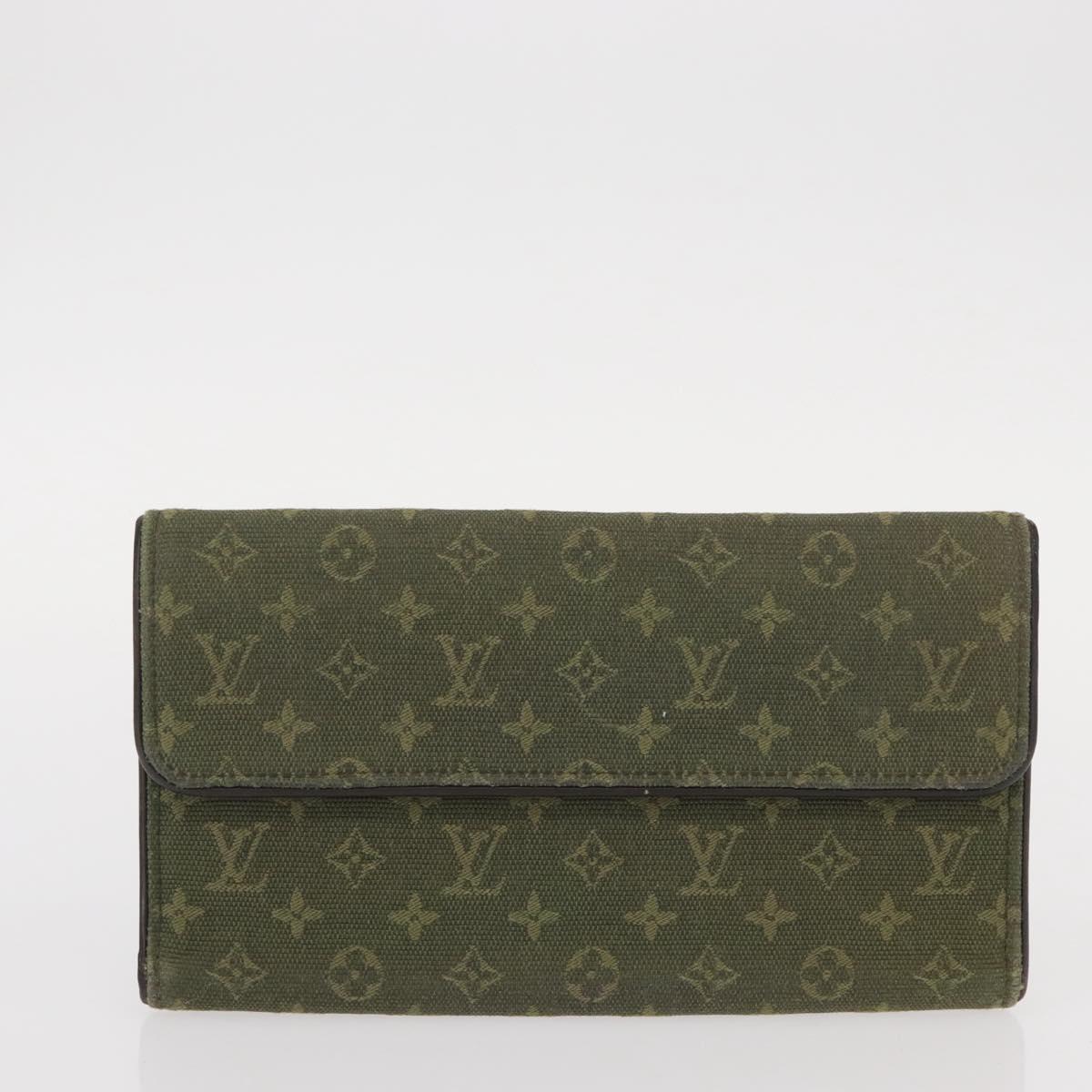 LOUIS VUITTON Epi Monogram Mini Wallet 2 Set Brown Khaki LV Auth bs31053