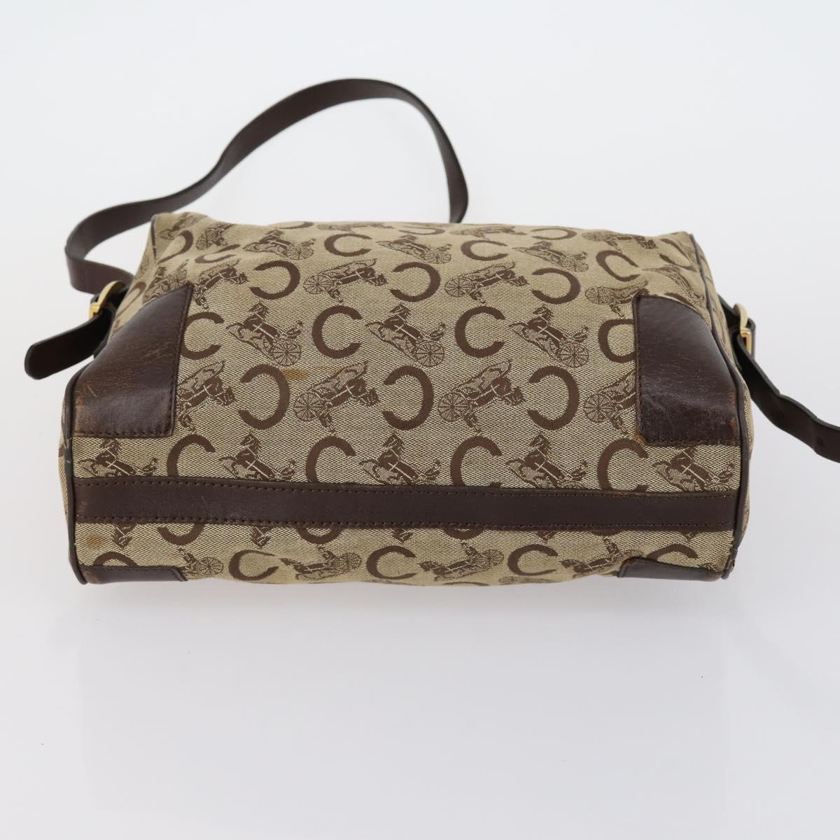 CELINE Macadam Canvas C Sulky Shoulder Bag 2 Set Beige Navy Auth bs31056