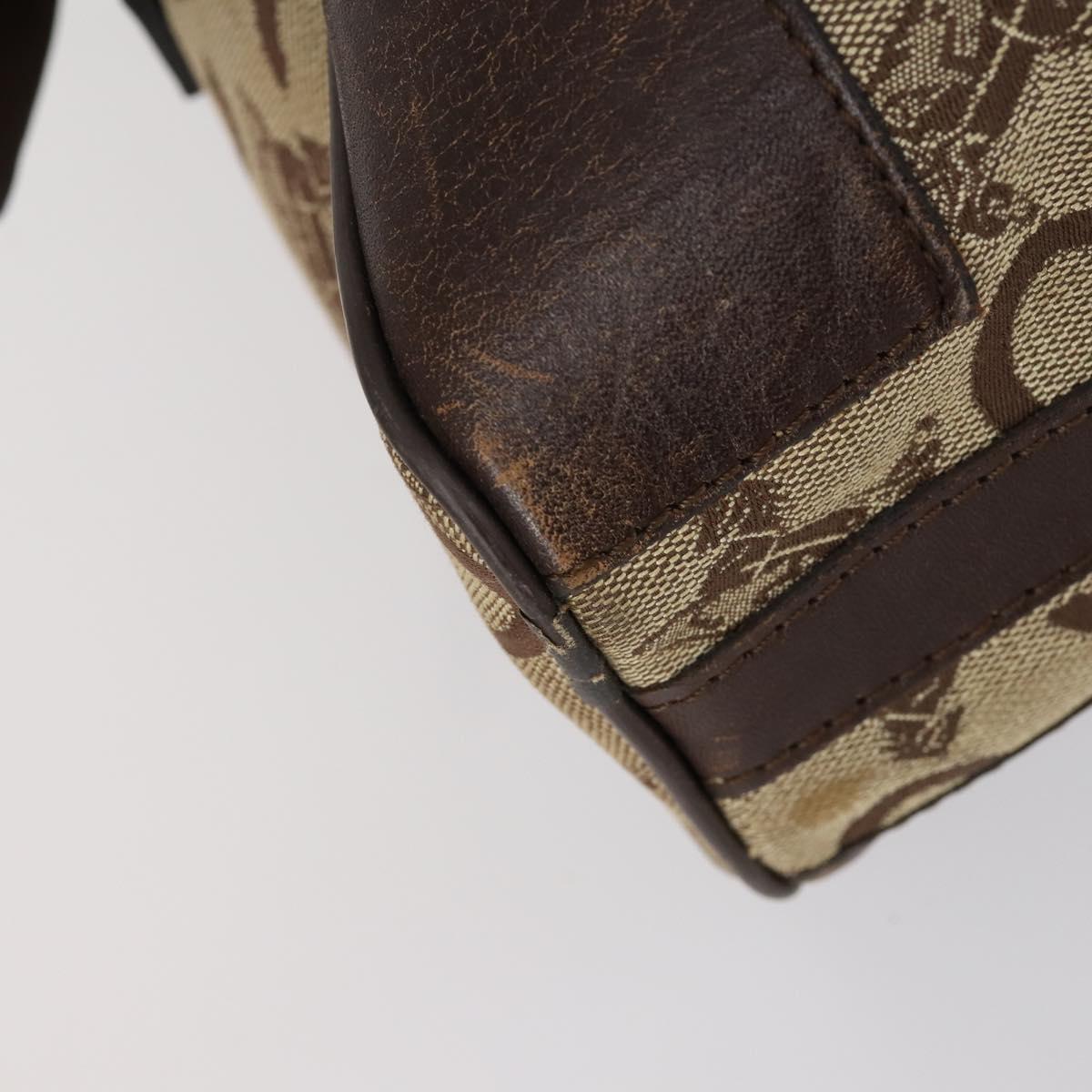 CELINE Macadam Canvas C Sulky Shoulder Bag 2 Set Beige Navy Auth bs31056