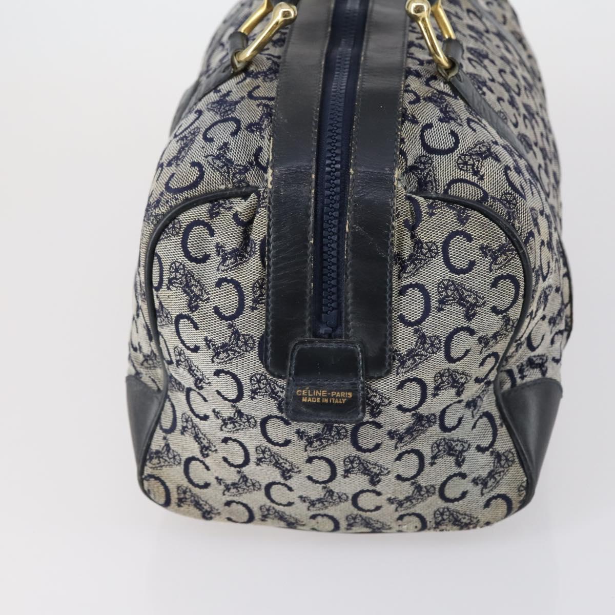 CELINE Macadam Canvas C Sulky Shoulder Bag 2 Set Beige Navy Auth bs31056