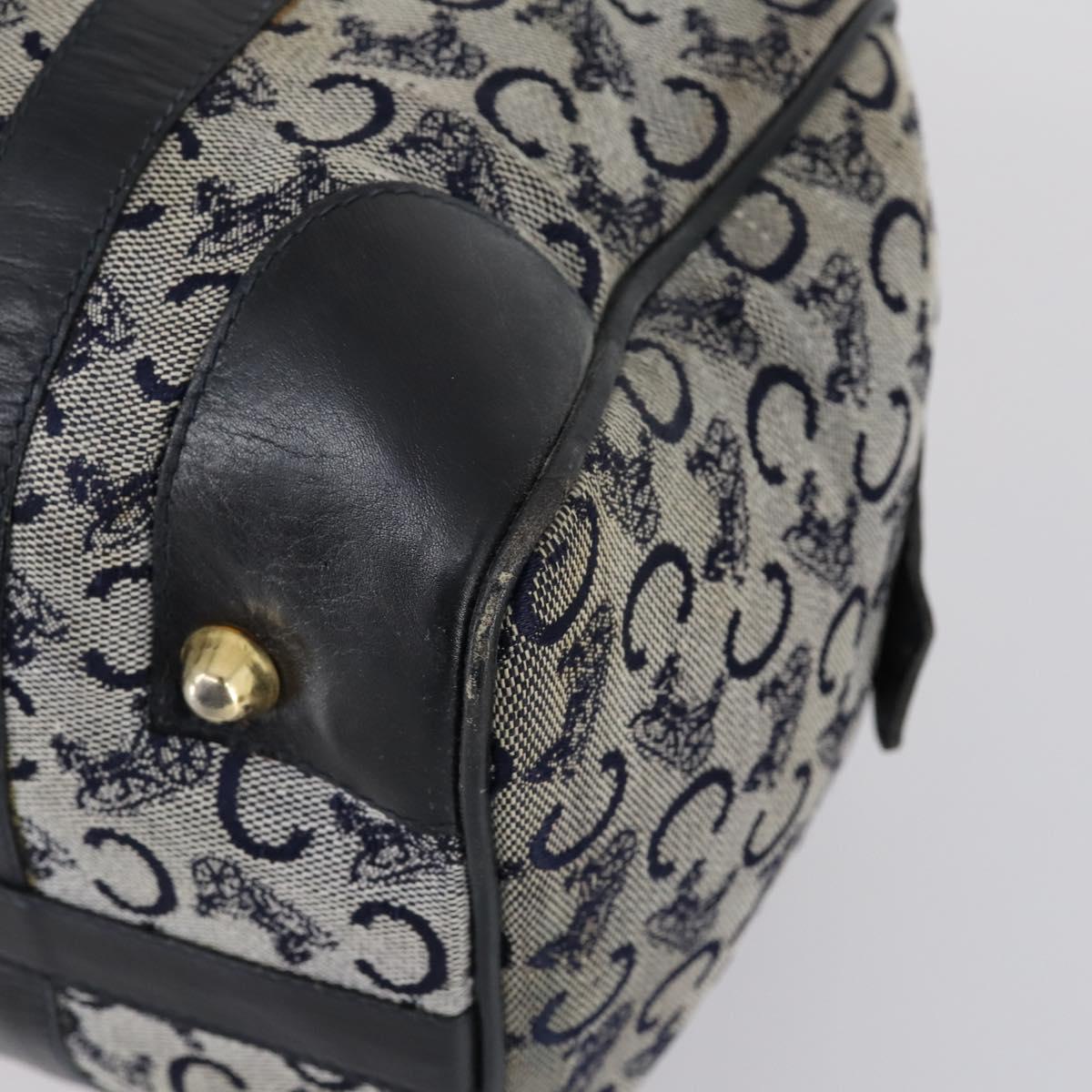 CELINE Macadam Canvas C Sulky Shoulder Bag 2 Set Beige Navy Auth bs31056