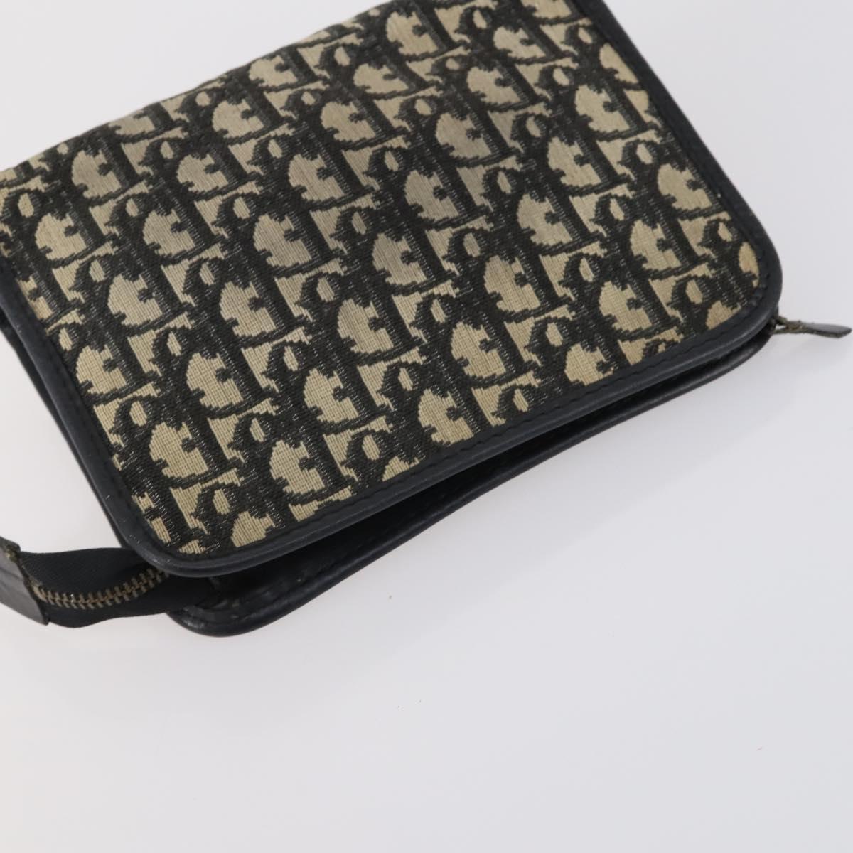 Christian Dior Trotter Canvas Shoulder Bag 2 Set Navy Brown Auth bs31057