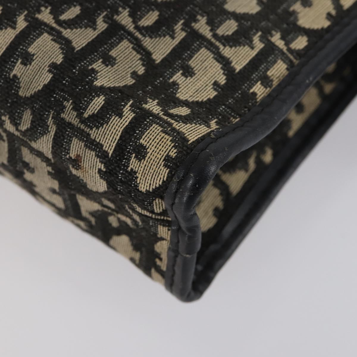 Christian Dior Trotter Canvas Shoulder Bag 2 Set Navy Brown Auth bs31057