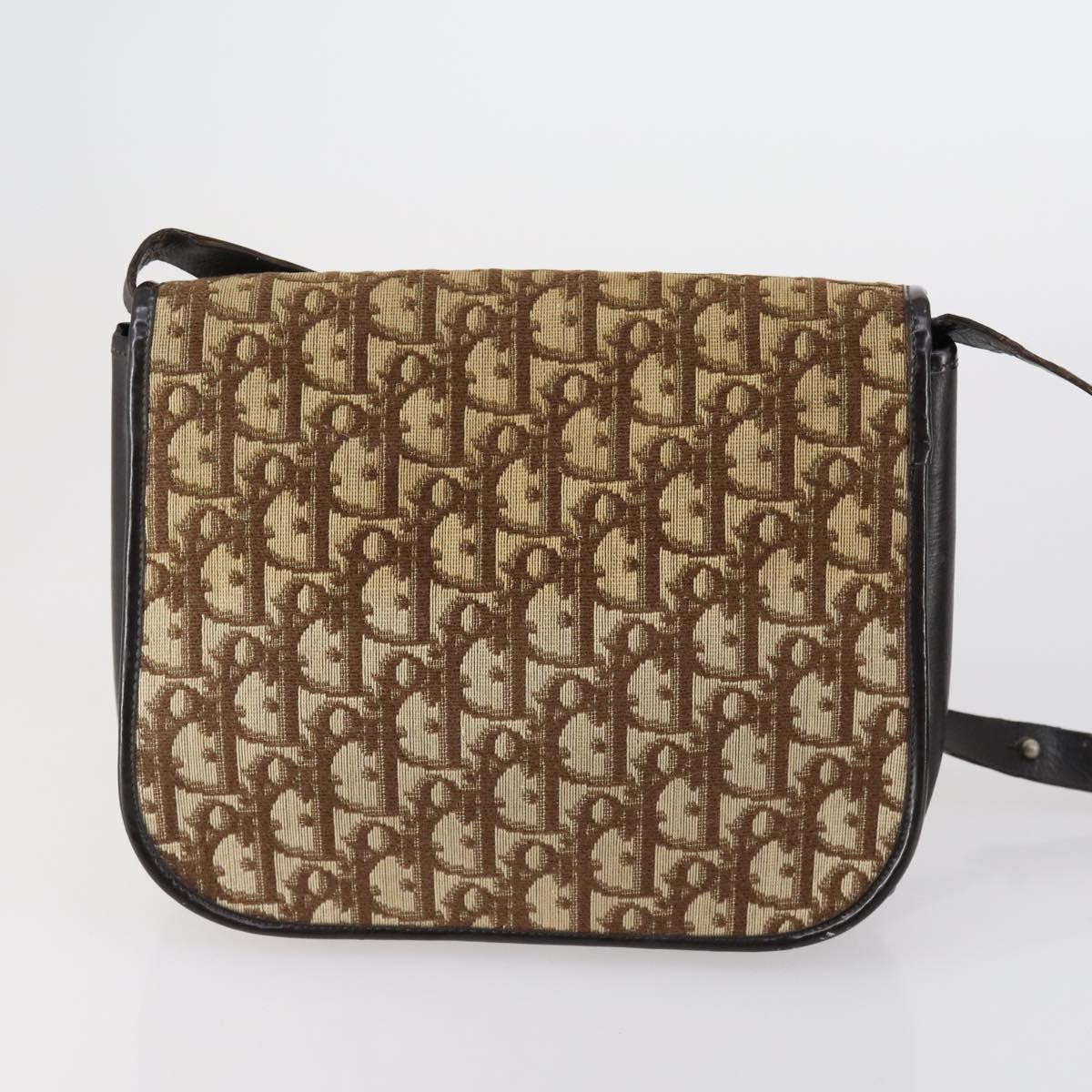 Christian Dior Trotter Canvas Shoulder Bag 2 Set Navy Brown Auth bs31057