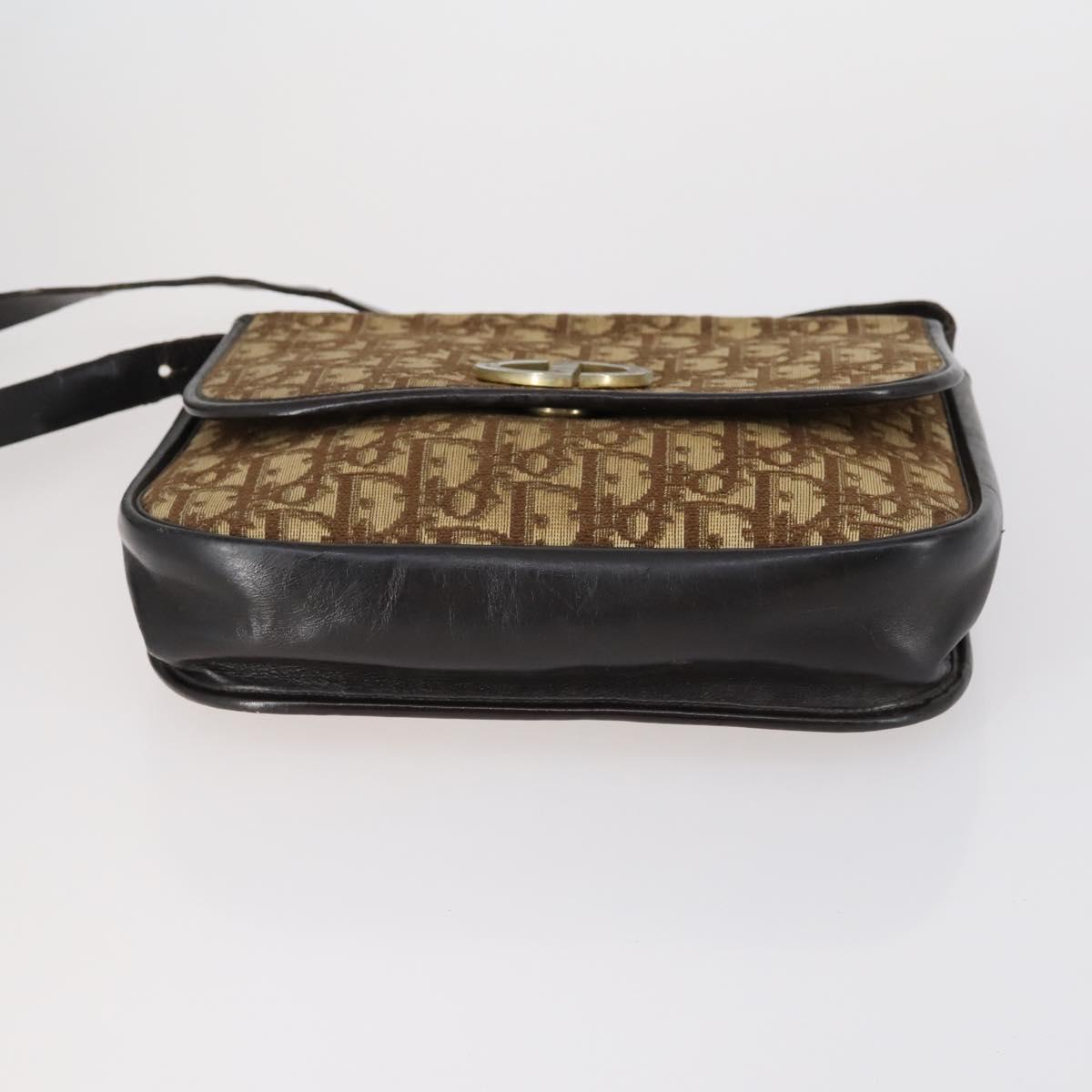 Christian Dior Trotter Canvas Shoulder Bag 2 Set Navy Brown Auth bs31057