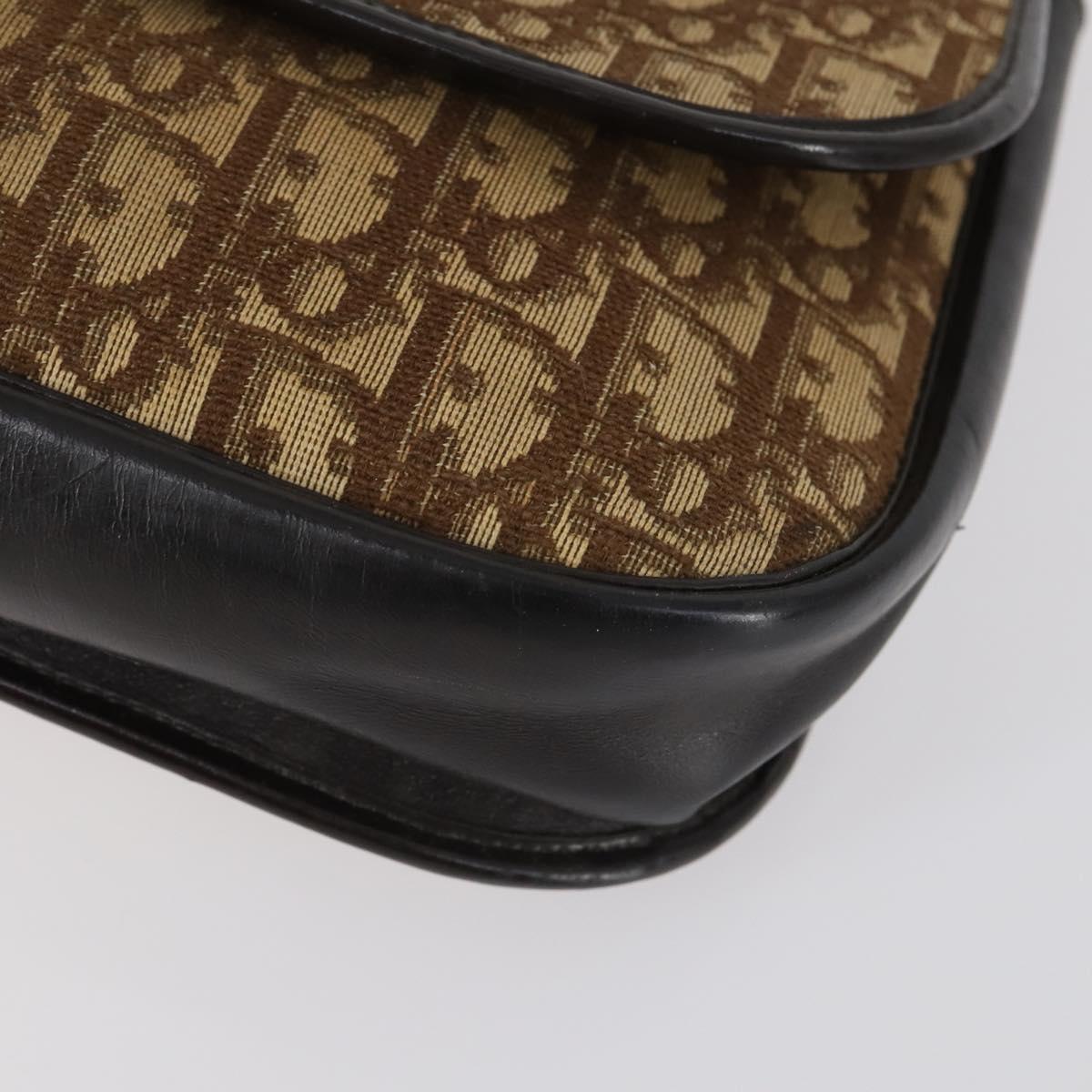 Christian Dior Trotter Canvas Shoulder Bag 2 Set Navy Brown Auth bs31057