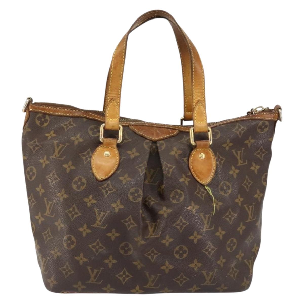 LOUIS VUITTON Monogram Palermo PM Tote Bag M40145 LV Auth bs31063
