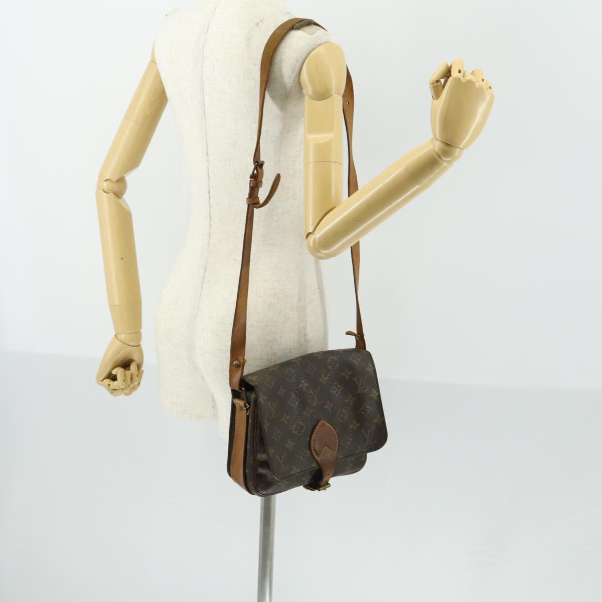 LOUIS VUITTON Monogram Cartouchiere MM Shoulder Bag M51253 LV Auth bs31075