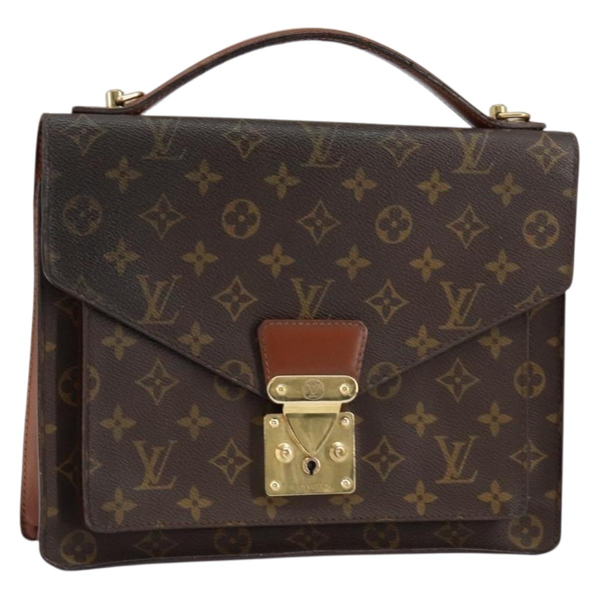 LOUIS VUITTON Monogram Monceau 28 Hand Bag M51185 LV Auth bs31077