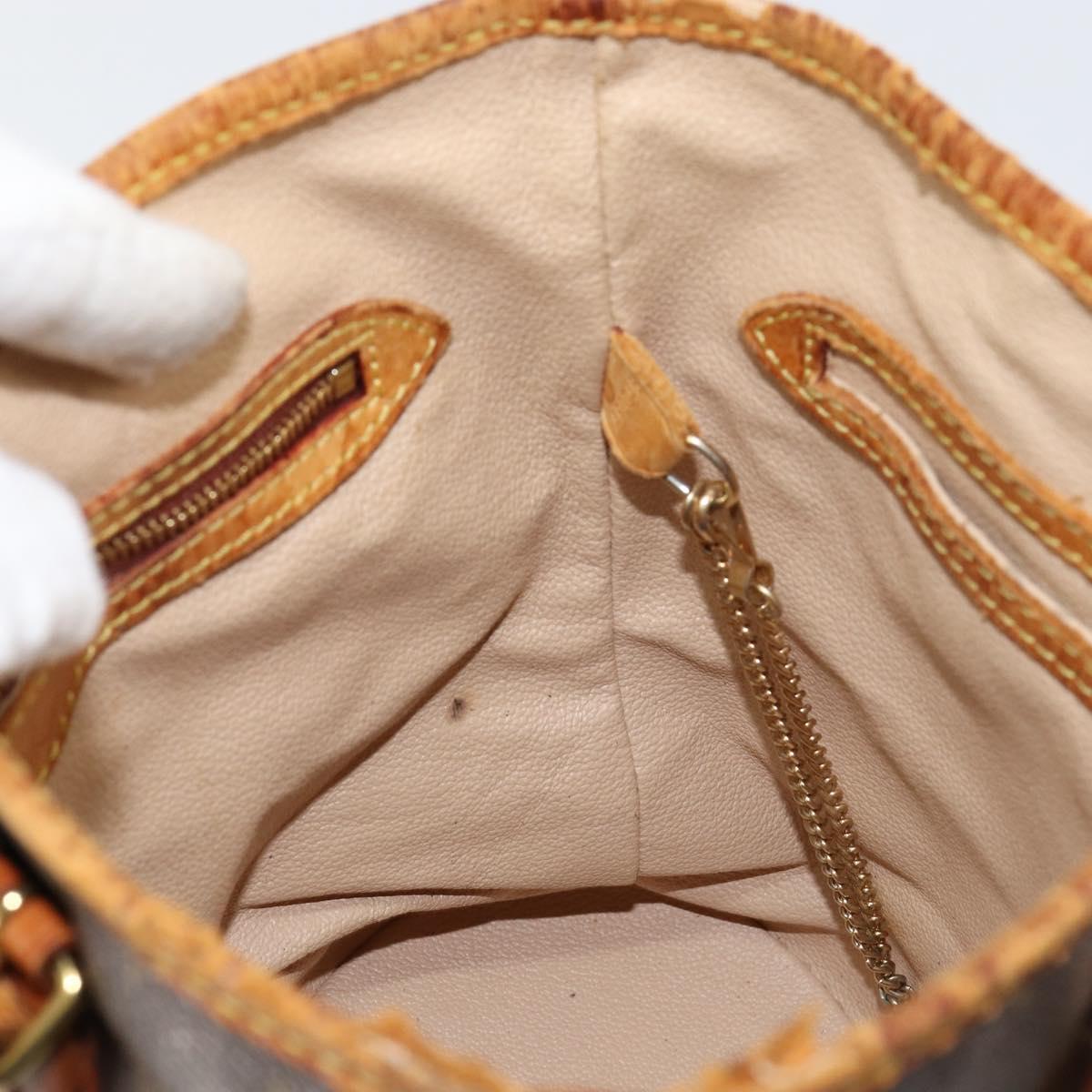 LOUIS VUITTON Monogram Bucket PM Shoulder Bag M42238 LV Auth bs31078