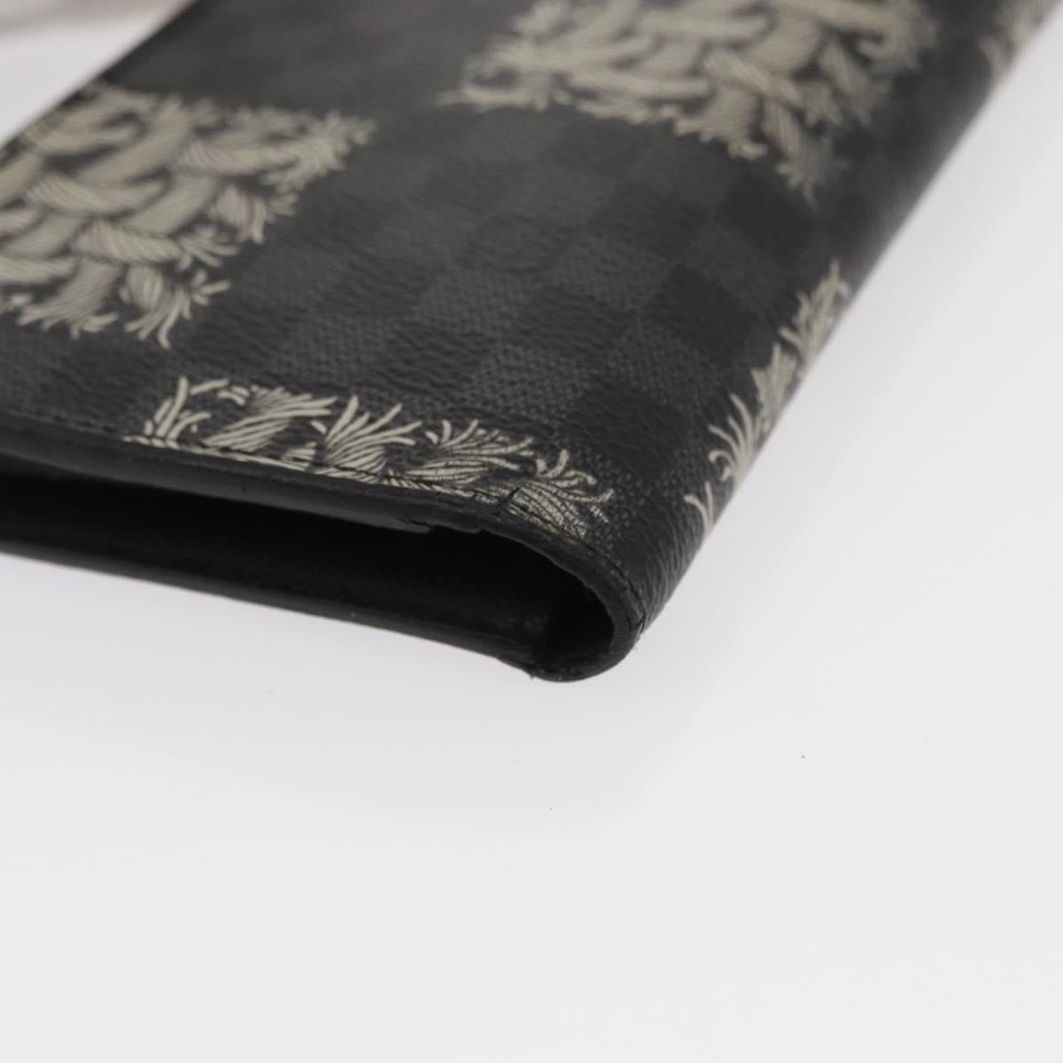 LOUIS VUITTON Damier Graphite Porte Feuille Brother Wallet N61211 Auth bs31080