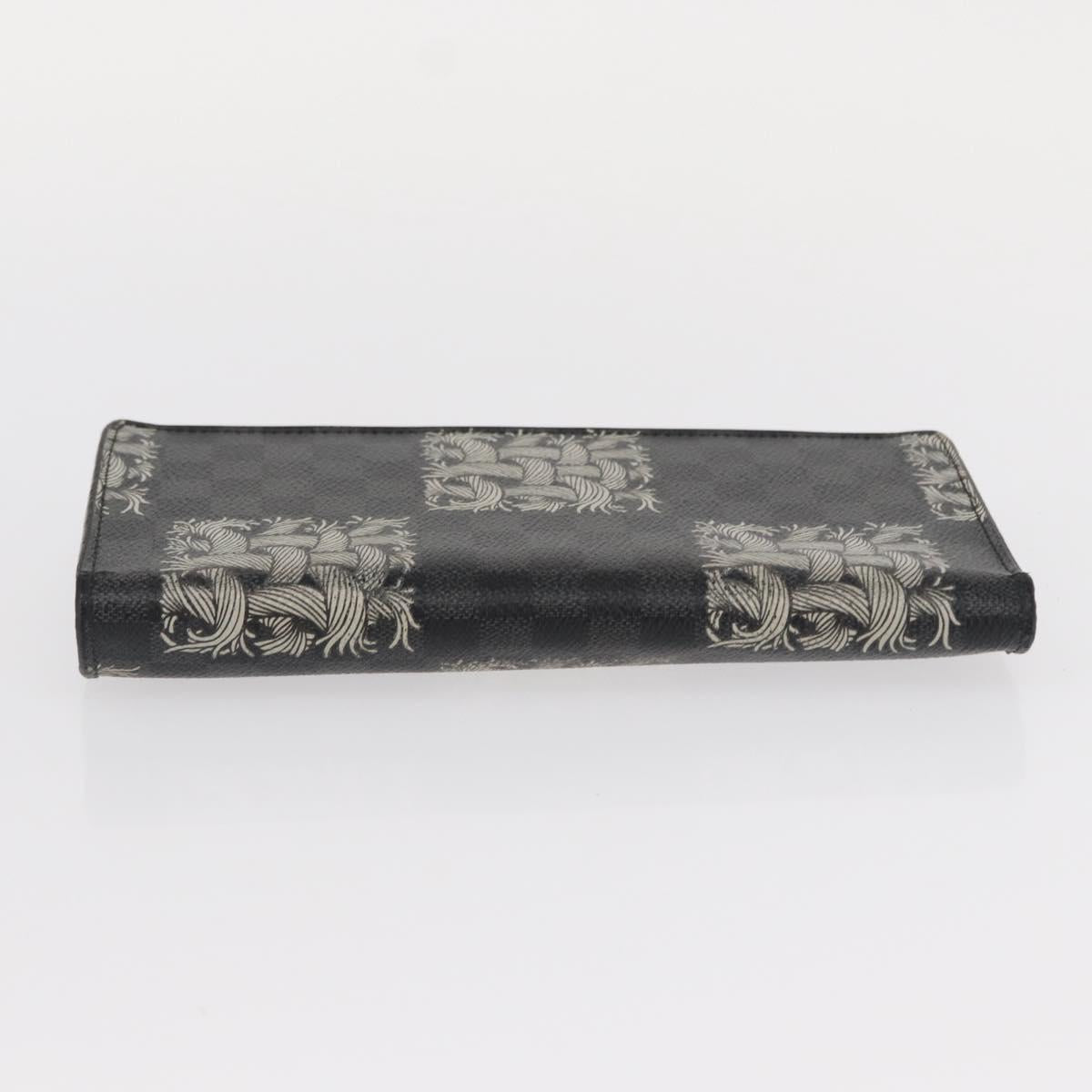 LOUIS VUITTON Damier Graphite Porte Feuille Brother Wallet N61211 Auth bs31080