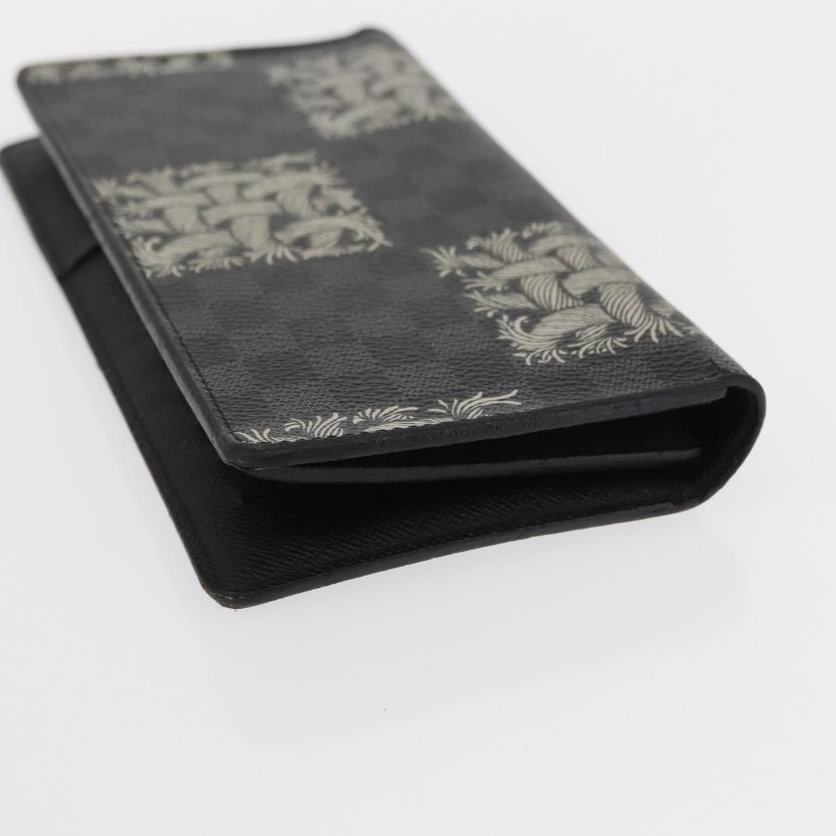 LOUIS VUITTON Damier Graphite Porte Feuille Brother Wallet N61211 Auth bs31080