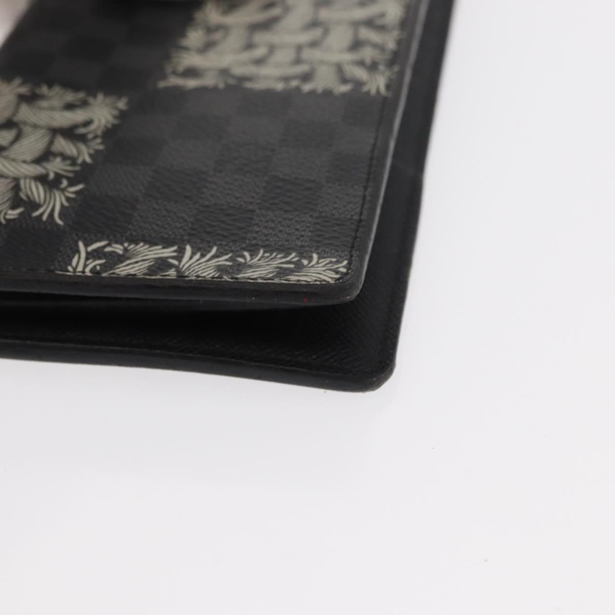 LOUIS VUITTON Damier Graphite Porte Feuille Brother Wallet N61211 Auth bs31080