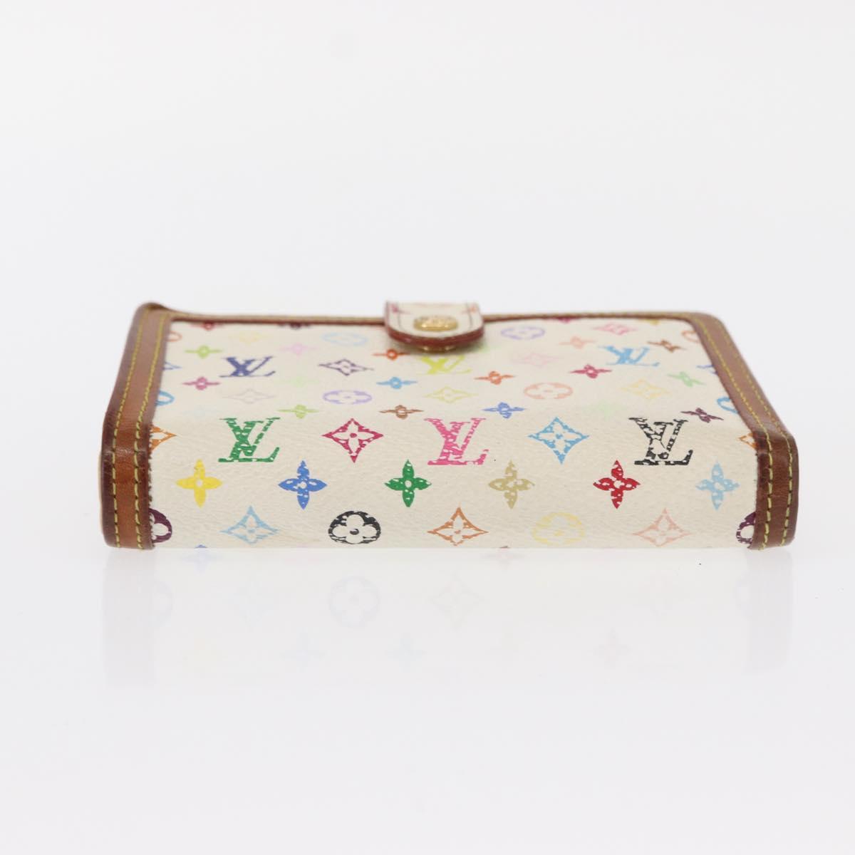 LOUIS VUITTON Multicolor Portefeuille Viennois Wallet White M92987 Auth bs31081