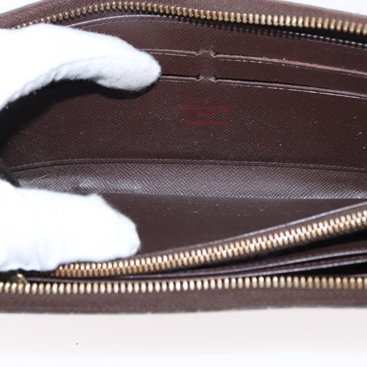 LOUIS VUITTON Damier Ebene Zippy Wallet Long Wallet N41661 LV Auth bs31083