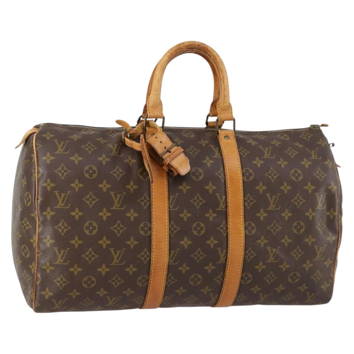 LOUIS VUITTON Monogram Keepall 45 Boston Bag M41428 LV Auth bs31093