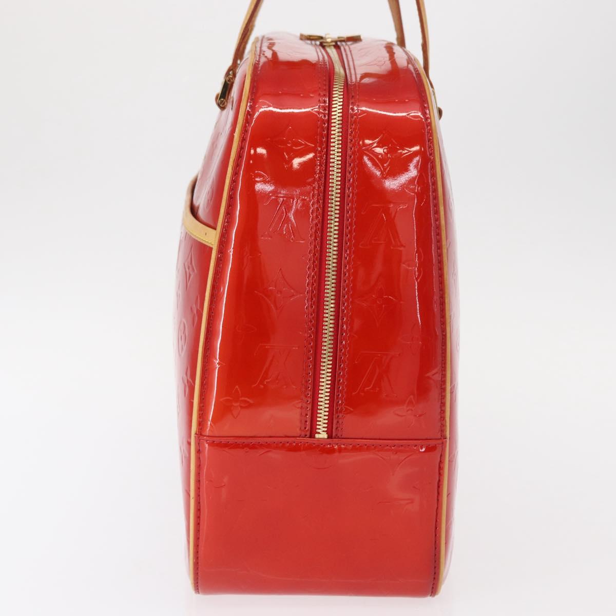 LOUIS VUITTON Monogram Vernis Sutton Hand Bag Red Rouge M91080 LV Auth bs31095