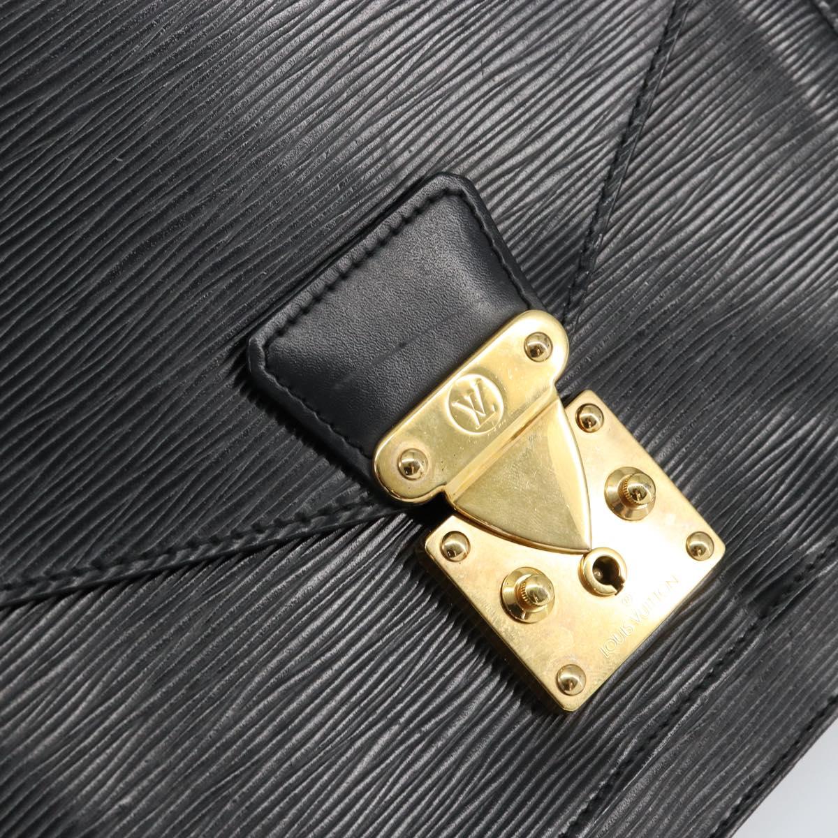 LOUIS VUITTON Epi Monceau 28 Hand Bag Black M52122 LV Auth bs31100