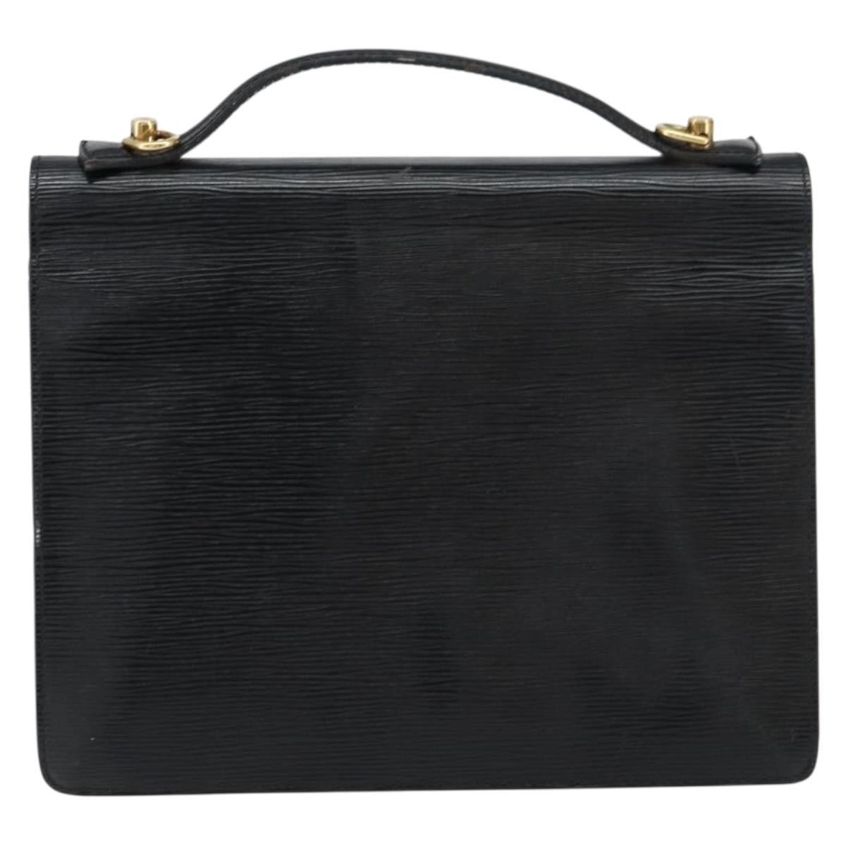 LOUIS VUITTON Epi Monceau 28 Hand Bag Black M52122 LV Auth bs31100