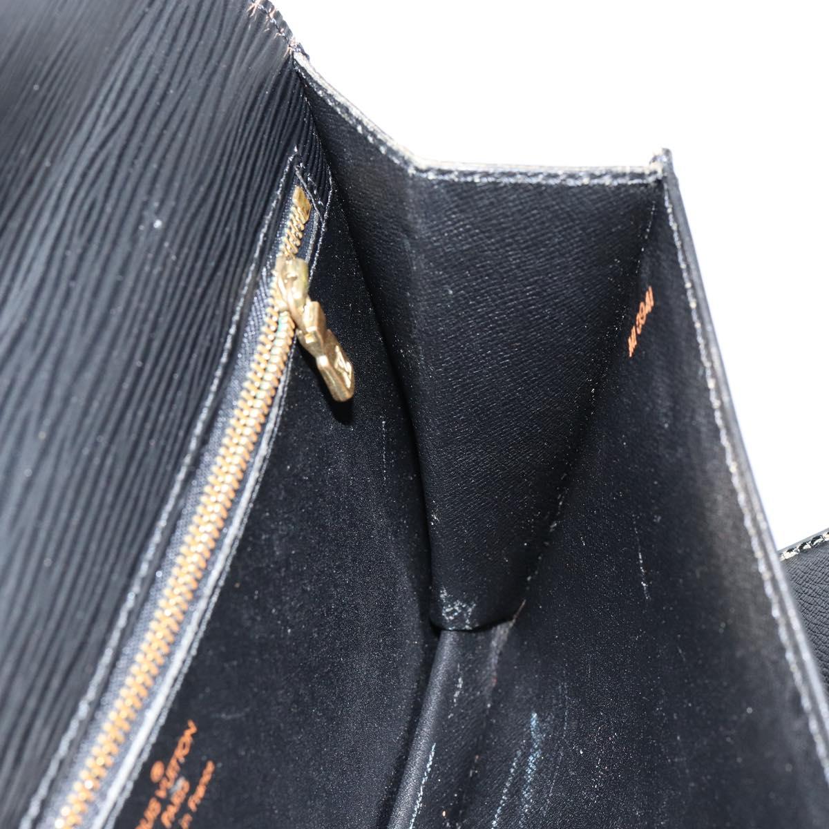 LOUIS VUITTON Epi Serie Dragonne Clutch Bag Black Noir M52612 LV Auth bs31101