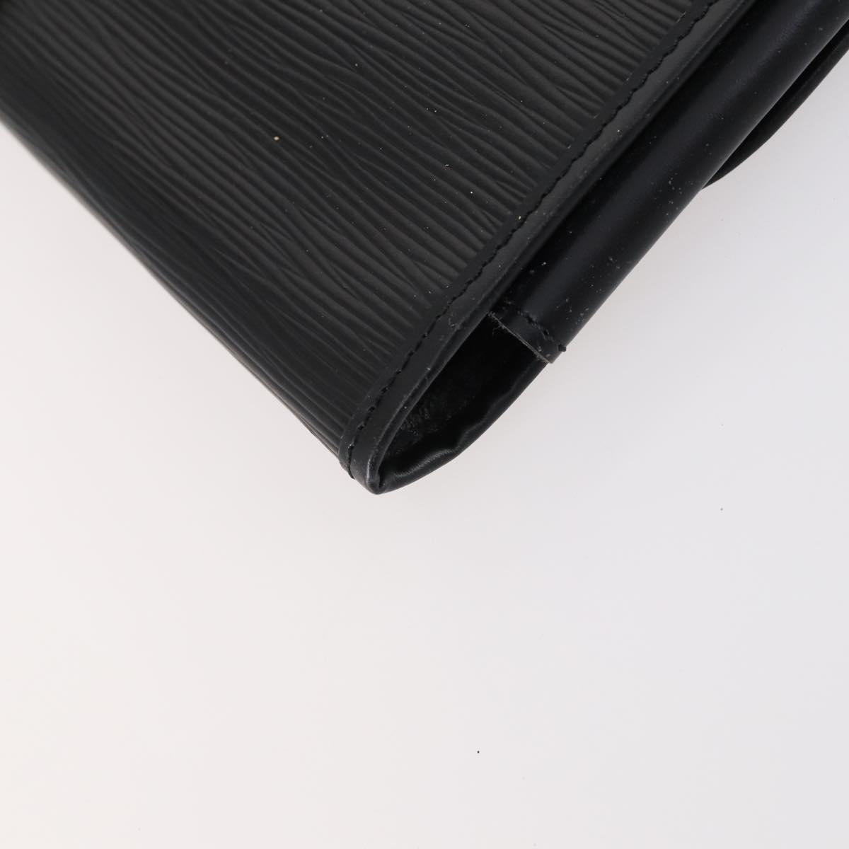 LOUIS VUITTON Epi Trousse Priant Clutch Bag Black M48372 LV Auth bs31102