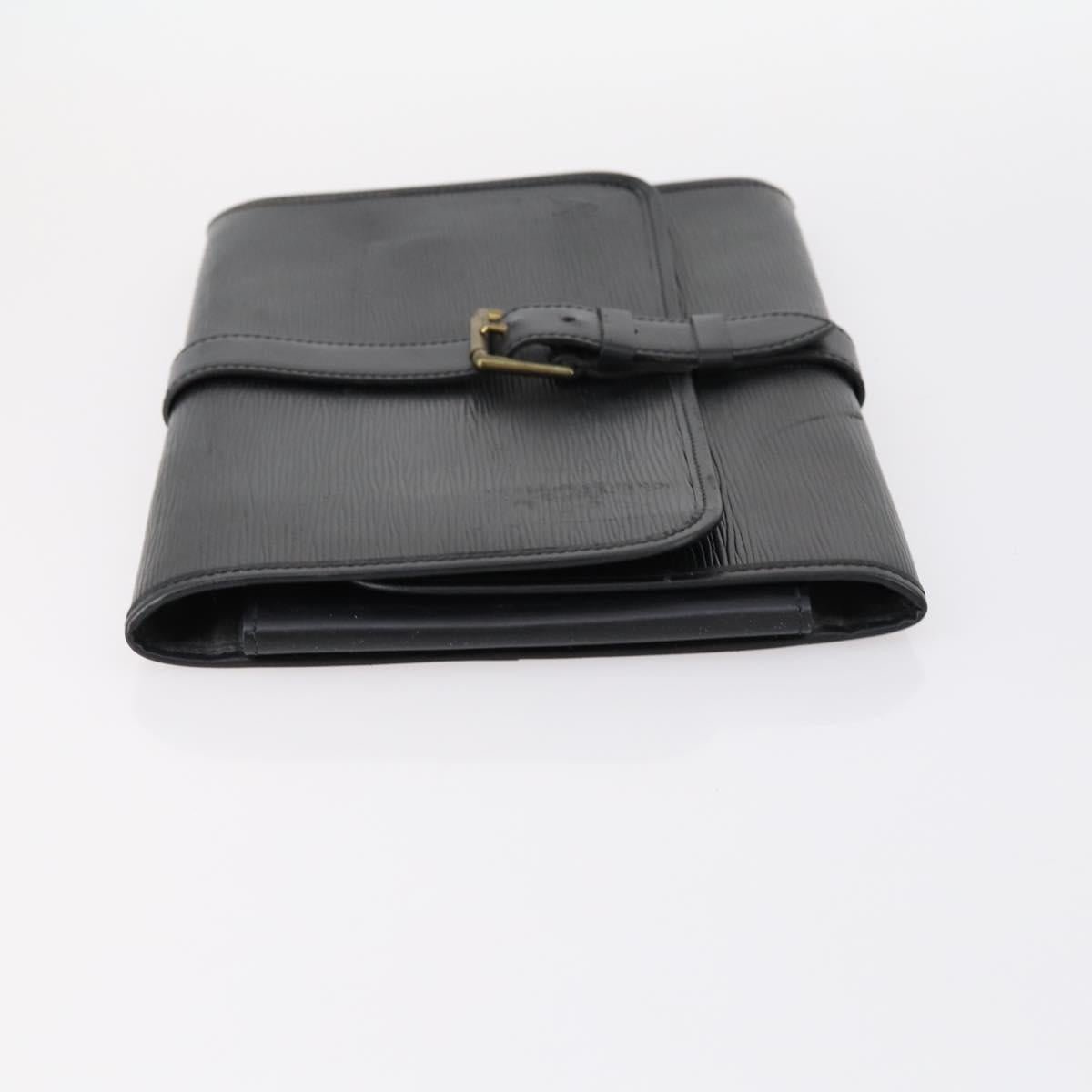 LOUIS VUITTON Epi Trousse Priant Clutch Bag Black M48372 LV Auth bs31102