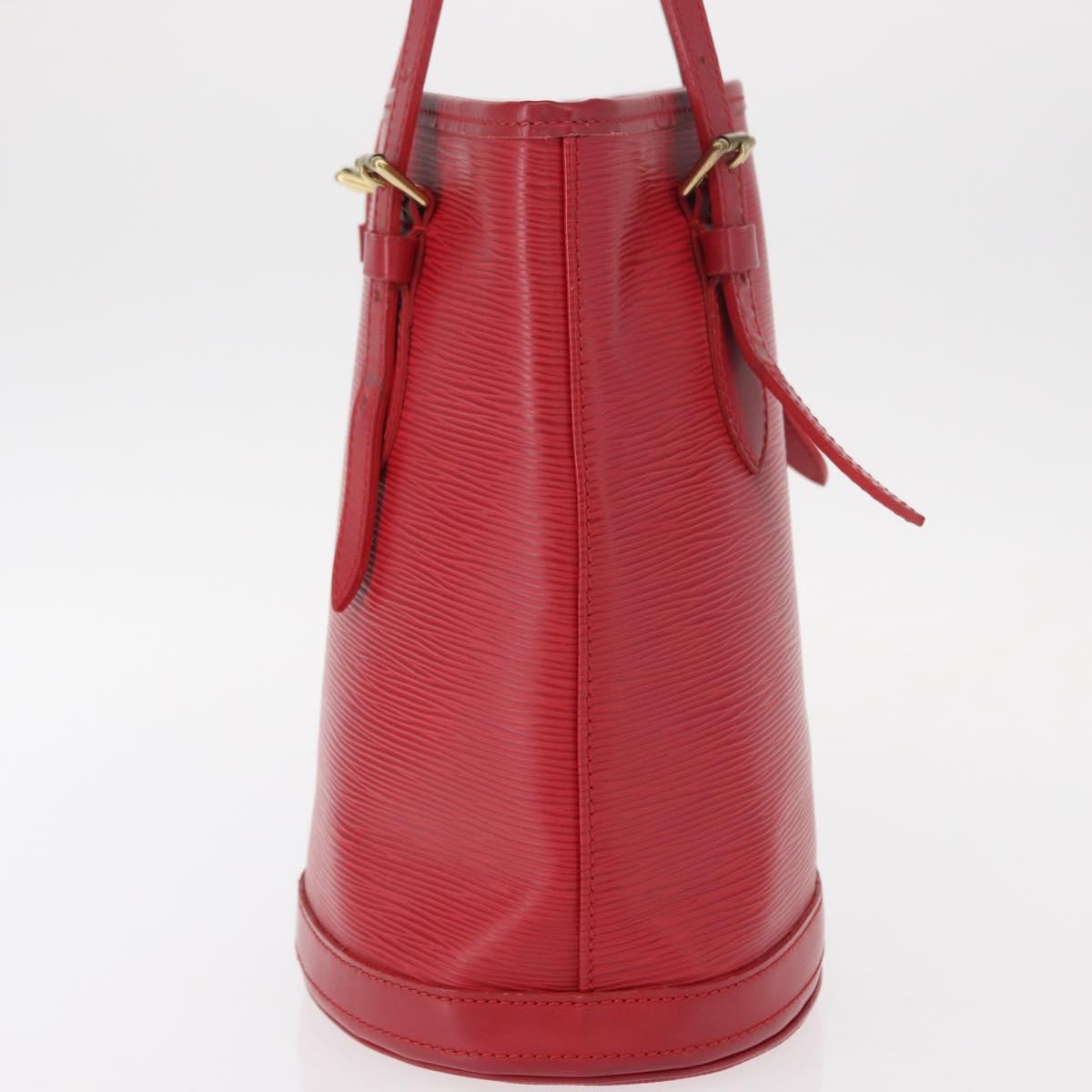 LOUIS VUITTON Epi Bucket PM Shoulder Bag Red M5899E LV Auth bs31103