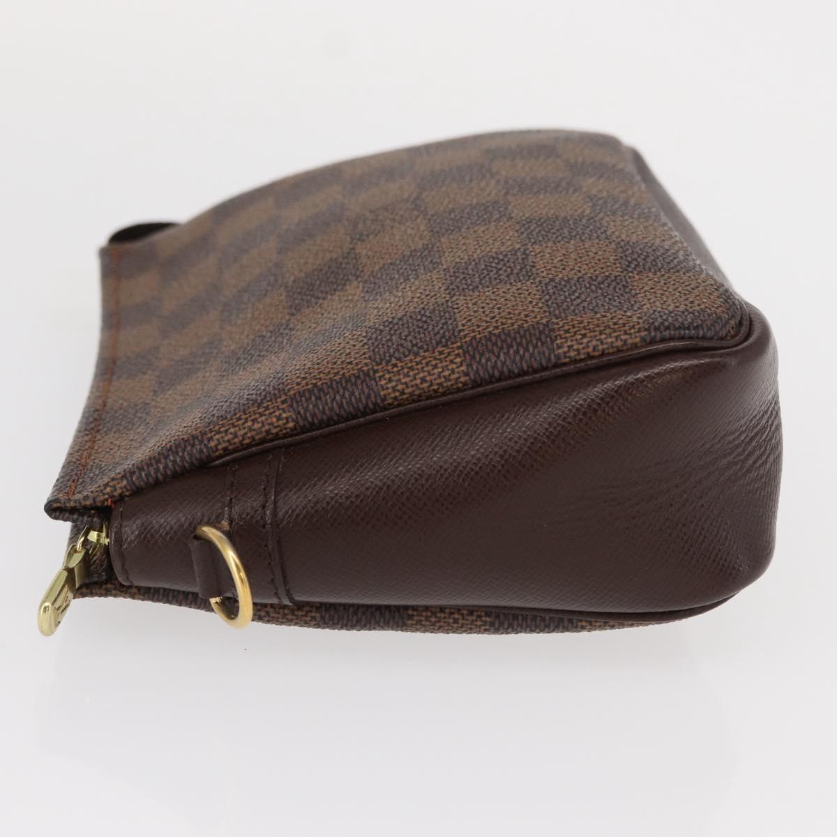 LOUIS VUITTON Damier Ebene Trousse Makeup Pouch N51982 LV Auth bs31106