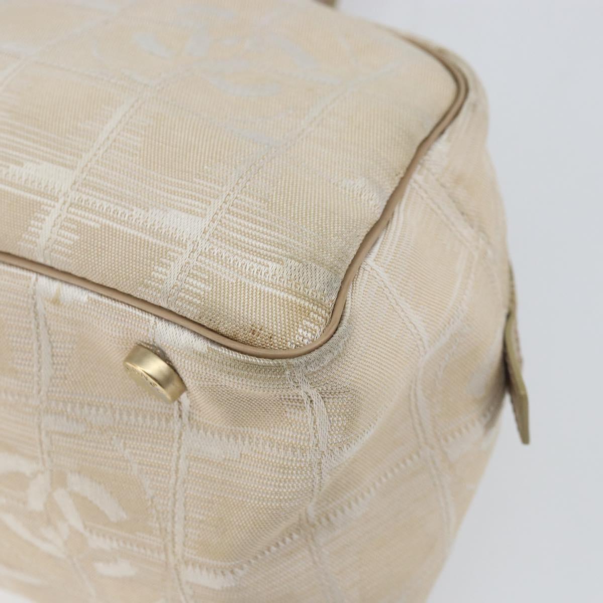 CHANEL New Travel Line Shoulder Bag Nylon Pink Gold CC Auth bs31107