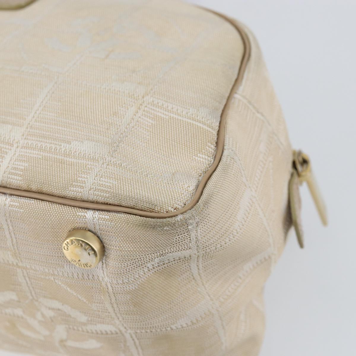 CHANEL New Travel Line Shoulder Bag Nylon Pink Gold CC Auth bs31107