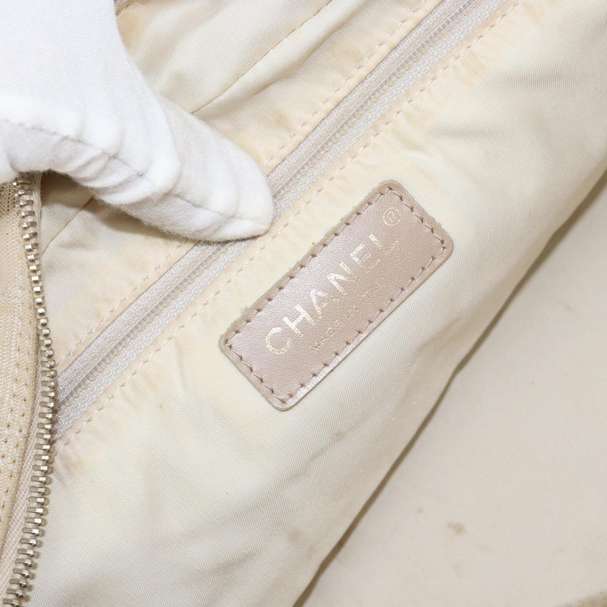 CHANEL New Travel Line Shoulder Bag Nylon Pink Gold CC Auth bs31107