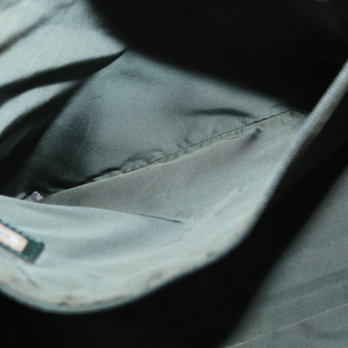 CHANEL Chain Hand Bag Caviar Skin Green Gold CC Auth bs31109