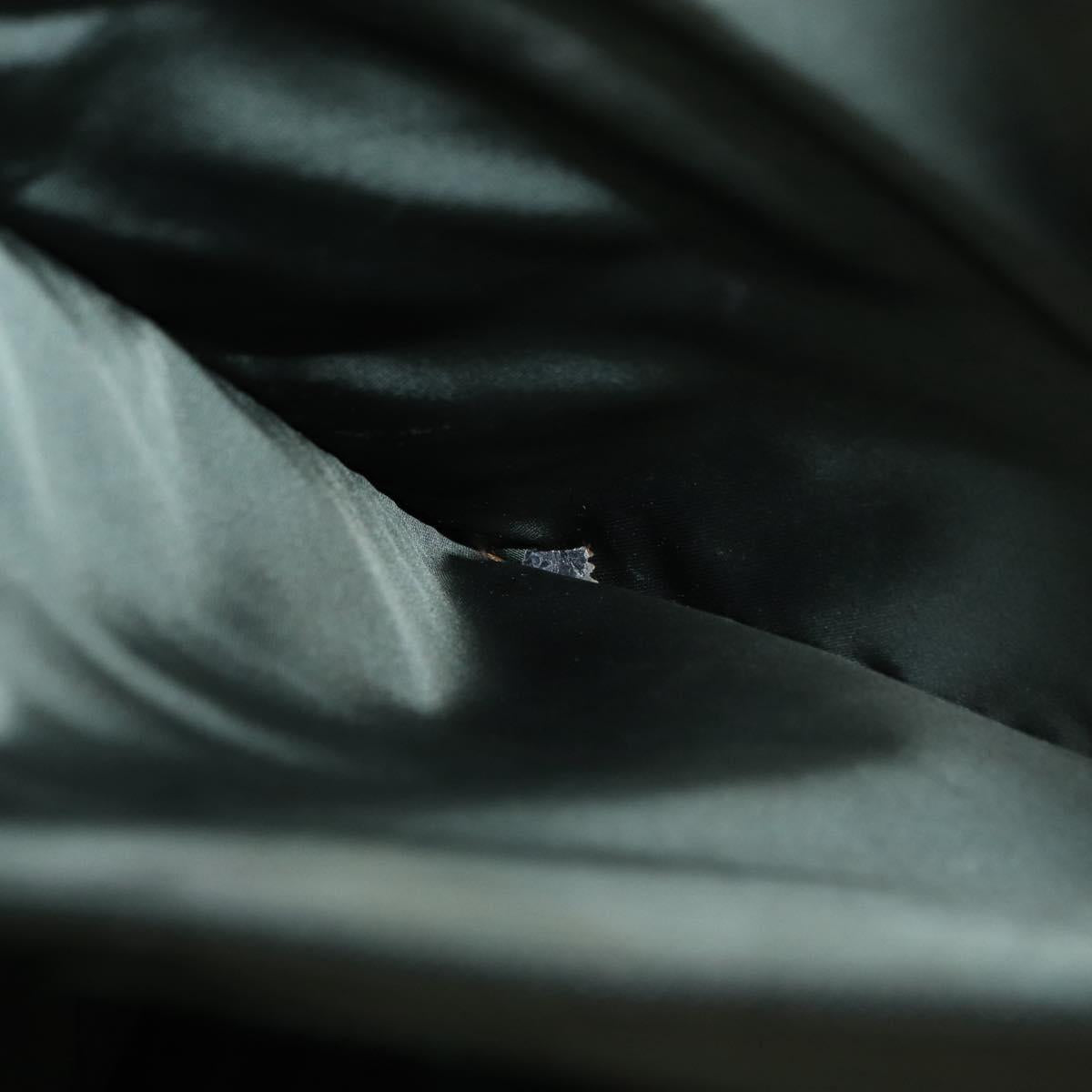 CHANEL Chain Hand Bag Caviar Skin Green Gold CC Auth bs31109