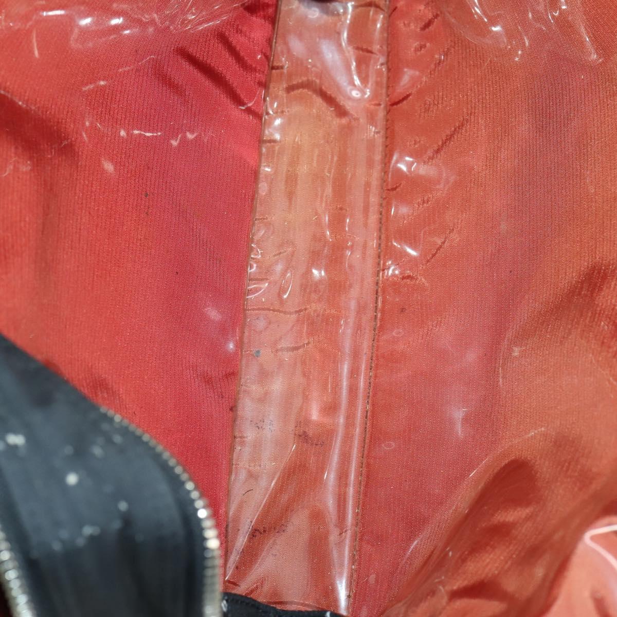 CHANEL New Travel Line Hand Bag Nylon Black Silver CC Auth bs31119