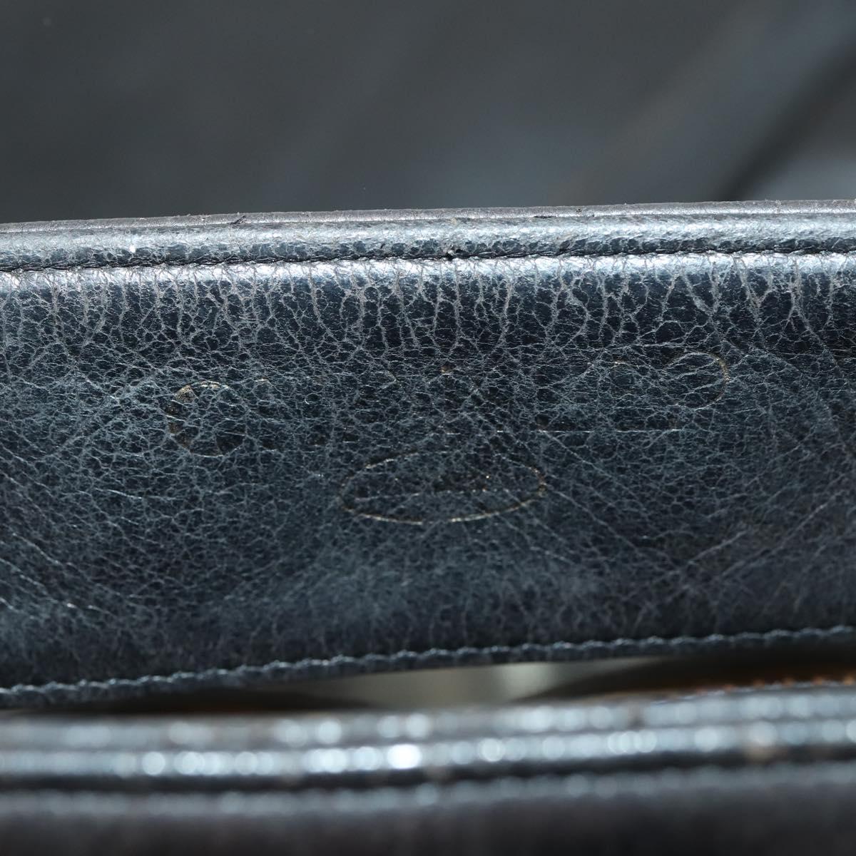 CHANEL Tote Bag Vinyl Black Gold CC Auth bs31121