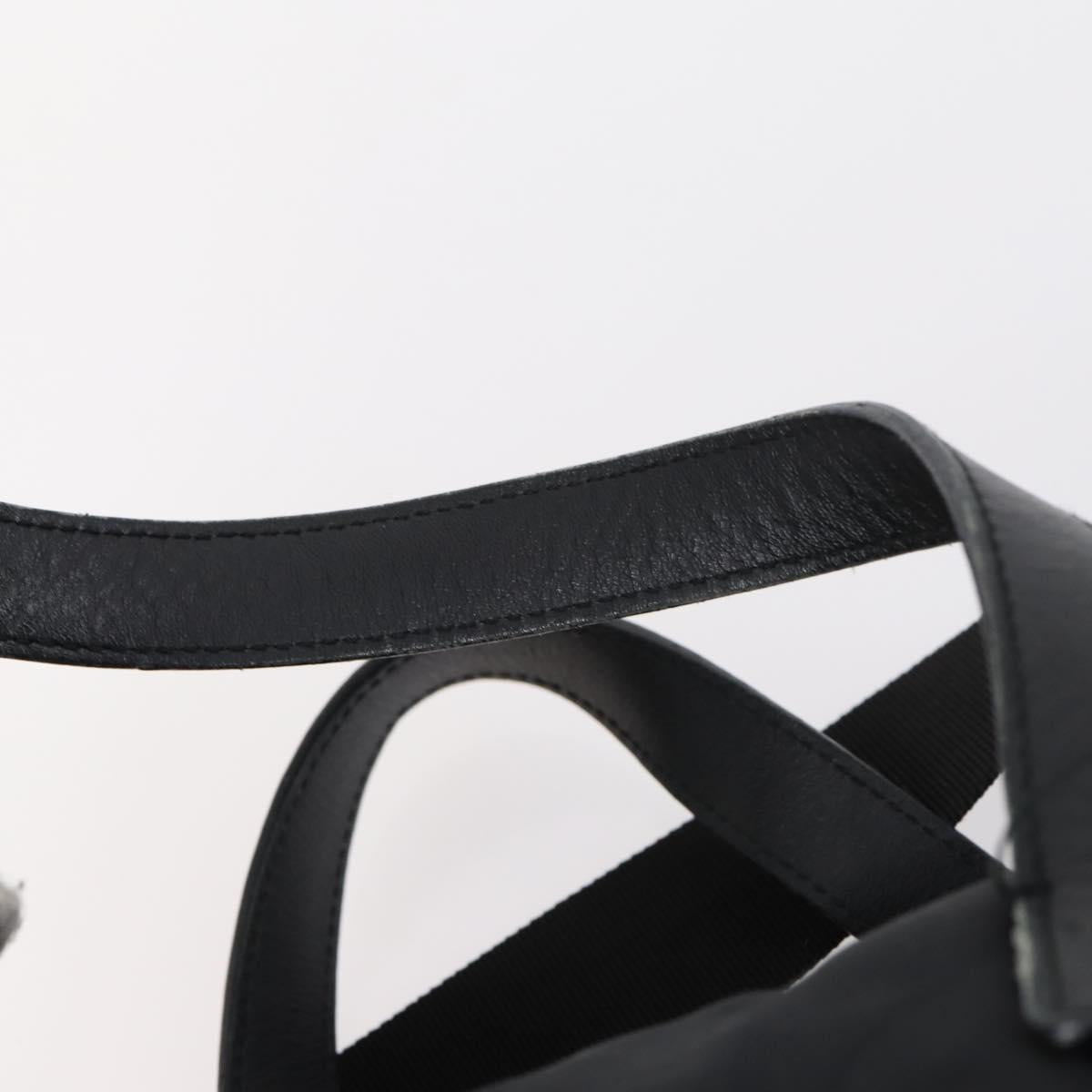 CHANEL New Wave Hand Bag Nylon 2way Black Silver CC Auth bs31122