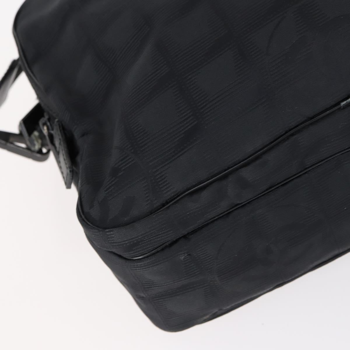 CHANEL New Wave Hand Bag Nylon 2way Black Silver CC Auth bs31122