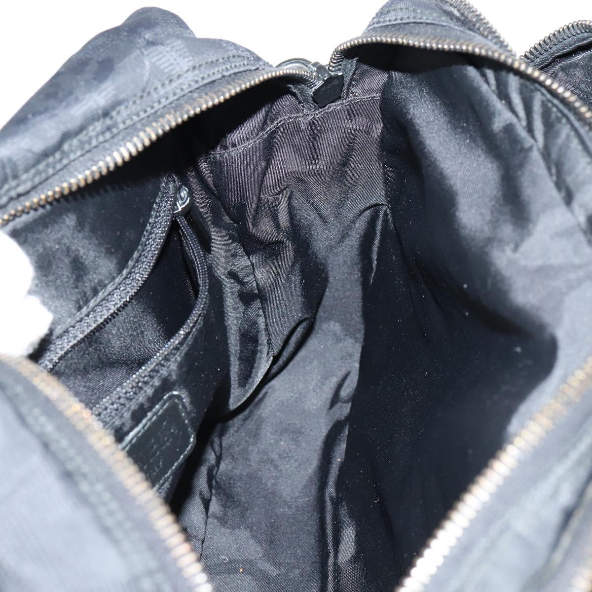 CHANEL New Wave Hand Bag Nylon 2way Black Silver CC Auth bs31122